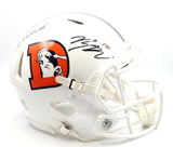 Bo Nix Autographed/Inscribed "Go Broncos" Snowcapped Pro Speed Helmet