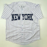 Autographed/Signed Buck Showalter New York Pinstripe Baseball Jersey MLB COA