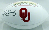 KYLER MURRAY AUTOGRAPHED OKLAHOMA SOONERS WHITE LOGO FOOTBALL BECKETT BAS 145895