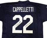 PENN STATE JOHN CAPPELLETTI AUTOGRAPHED BLUE JERSEY "73 HEISMAN" JSA 221329