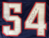 Tedy Bruschi New England Signed Navy Blue Football Jersey BAS