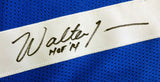 SEATTLE SEAHAWKS WALTER JONES AUTOGRAPHED BLUE JERSEY "HOF '14" MCS HOLO 72404