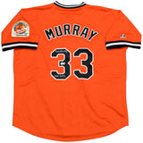 EDDIE MURRAY SIGNED BALTIMORE ORIOLES #33 ORANGE MAJESTIC JERSEY W/ HOF 2003