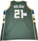 Jrue Holiday signed jersey PSA/DNA Milwaukee Bucks Autographed