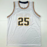 Autographed/Signed Juwan Howard Michigan White College Jersey Beckett BAS COA