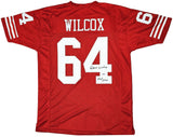 SAN FRANCISCO 49ERS DAVE WILCOX AUTOGRAPHED RED JERSEY "HOF 2000" PSA/DNA 215774