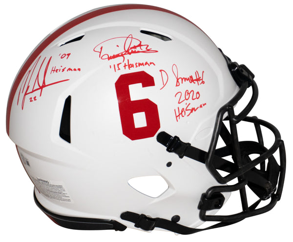 DERRICK HENRY MARK INGRAM DEVONTA SMITH SIGNED ALABAMA LUNAR AUTHENTIC HELMET