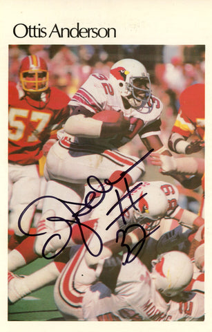 Ottis Anderson Signed St Louis Cardinals Mini Poster 1/50 Beckett 46163