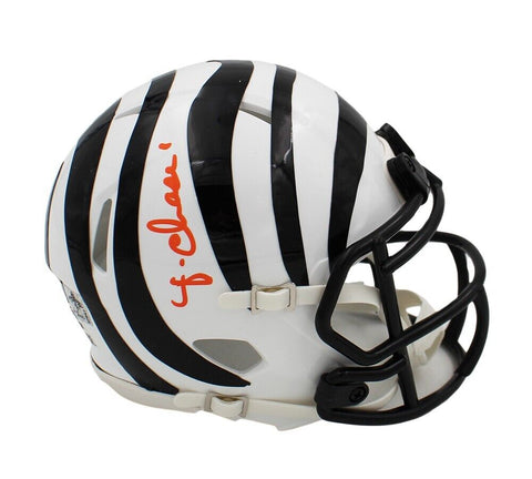 Ja'Marr Chase Signed Cincinnati Bengals Speed Alternate White NFL Mini Helmet