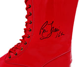 RIC FLAIR AUTOGRAPHED SIGNED RED LEFT FOOTED BOOT WWE "16X" JSA STOCK #228119