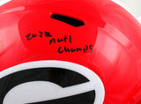 James Cook Signed Georgia Bulldogs Speed F/S Helmet w/Natl Champs-Beckett W Holo