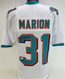 Brock Marion Signed Miami Dolphins White Home Jersey (JSA COA) 3xPro Bowl Safety