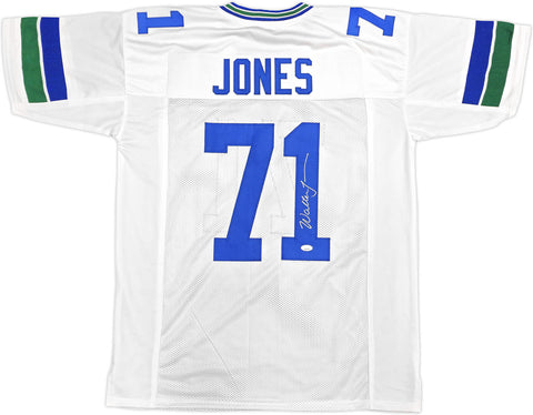 SEATTLE SEAHAWKS WALTER JONES AUTOGRAPHED SIGNED WHITE JERSEY JSA STOCK #234533