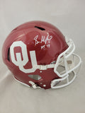 BAKER MAYFIELD SIGNED OKLAHOMA SOONERS F/S SPEED AUTHENTIC HELMET BECKETT QR