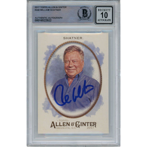 William Shatner Autographed/Signed Allen & Ginter 246 Trading Card Beckett 47120