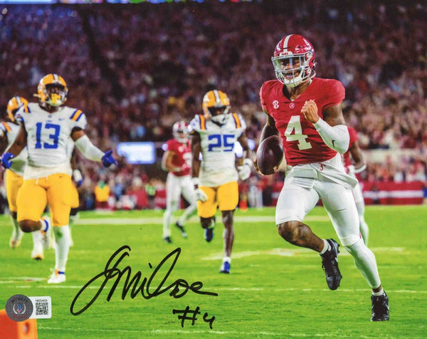 JALEN MILROE SIGNED ALABAMA CRIMSON TIDE VS LSU TIGERS 8X10 PHOTO BECKETT