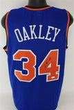 Charles Oakley Signed New York Knicks Jersey (JSA COA) All Star Power Forward