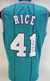 Glen Rice Signed Charlotte Hornets Teal Pinstriped Jersey (JSA COA) 3xAll Star