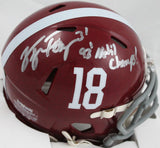 George Teague Signed Alabama Crimson Tide Speed Mini Helmet w/Natl Champs-Prova