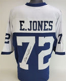 Ed Too Tall Jones Signed Cowboys Throwback Jersey (JSA COA) Dallas 3xProBowl DE