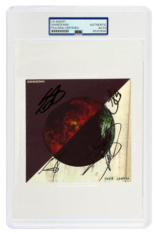 Shinedown Signed 'Planet Zero' 5x5 CD Insert (4-Signatures) - (PSA/DNA)