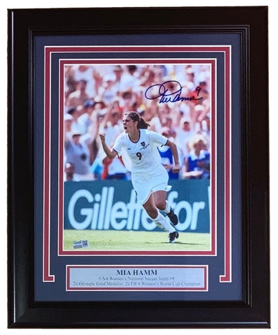 Mia Hamm Signed Framed 8x10 USA Womens Soccer Photo Steiner CX