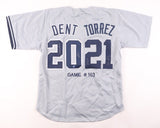 Bucky Dent & Mike Torrez Signed "Game #163" Jersey "1 Game Playoff" & "10-2-78"