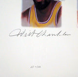 LAKERS LEGENDS AUTOGRAPHED LITHOGRAPH 5 SIGS CHAMBERLAIN AP /165 BECKETT 195249