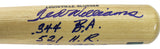 Red Sox Ted Williams Stat Inscribed Double Signed Baseball Bat JSA #B19376