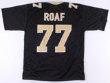 Willie Roaf Signed New Orleans Saints Black Jersey (Beckiett Holo) HOF O-Lineman