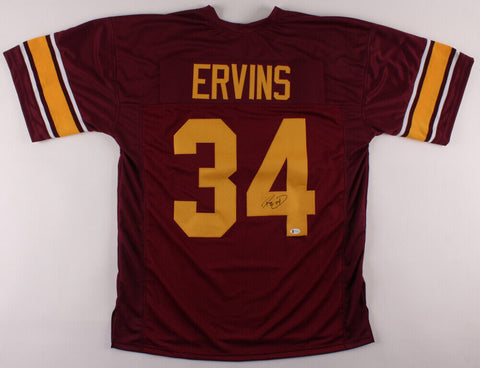 Ricky Ervins Signed USC Trojans Jersey (Beckett COA) Super Bowl Champion (XXVI)