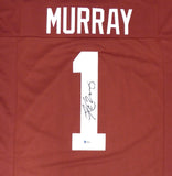 OKLAHOMA KYLER MURRAY AUTOGRAPHED SIGNED FRAMED RED JERSEY BECKETT 154953