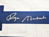 DALLAS COWBOYS ROGER STAUBACH AUTOGRAPHED WHITE JERSEY BECKETT WITNESS 212673