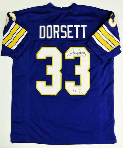 Tony Dorsett Signed Blue College Style Jersey w/ Insc - Beckett W Auth *R3