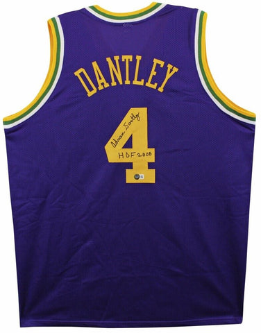 Adrian Dantley Signed Utah Jazz Jersey Inscribed "HOF 2008" (Beckett) 6xAll Star