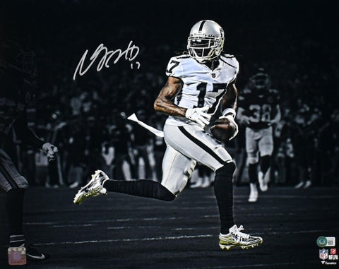 Davante Adams Signed Raiders 16x20 Spotlight White Jersey Photo - Beckett W Holo