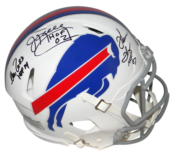 JIM KELLY THURMAN THOMAS ANDRE REED SIGNED BUFFALO BILLS SPEED AUTHENTIC HELMET