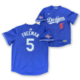 Freddie Freeman Autographed Dodgers 2024 World Series Nike Blue Jersey MLB COA