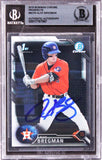 Astros Alex Bregman Signed 2016 Bowman Chrome Prospects #BCP4 RC Card BAS Slab 2