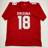 Autographed/Signed B.J. BJ Ojulari Arizona Red Football Jersey JSA COA