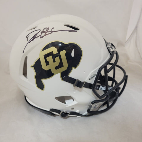 DEION SANDERS SIGNED COLORADO BUFFALOES F/S SPEED AUTHENTIC HELMET BECKETT QR