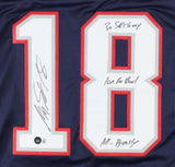 Matthew Slater Signed New England Patriots Jersey 3xInscribed (Beckett) Pats W.R