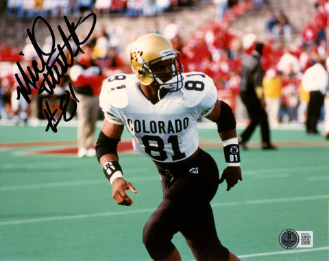 Michael Westbrook Signed Colorado Buffaloes 8x10 Photo Beckett 45257