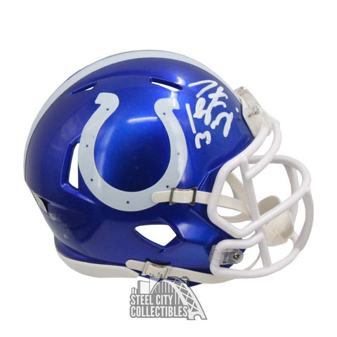 Peyton Manning Autographed Indianapolis Flash Mini Football Helmet - Fanatics