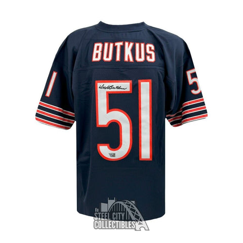 Dick Butkus Autographed Chicago Mitchell & Ness Football Jersey - Fanatics