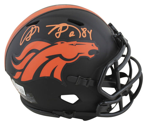 Broncos Shannon Sharpe Authentic Signed Eclipse Speed Mini Helmet BAS Witnessed