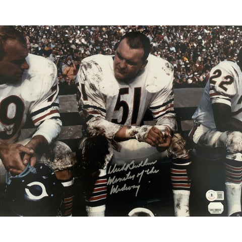 Dick Butkus Autographed Chicago Bears 11x14 Photo Monsters Midway Beckett 48939