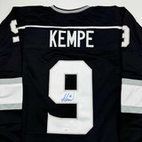 Autographed/Signed Adrian Kempe Los Angeles LA Black Hockey Jersey JSA COA