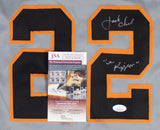 Jack Clark Signed San Francisco Giants Gray Jersey Inscribed "Ripper" (JSA COA)