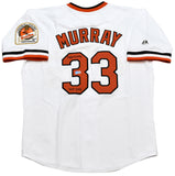 EDDIE MURRAY SIGNED BALTIMORE ORIOLES #33 WHITE MAJESTIC JERSEY W/ HOF 2003